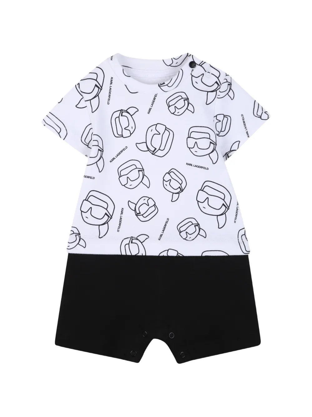 Karl Lagerfeld Kids short-sleeved romper - Bianco
