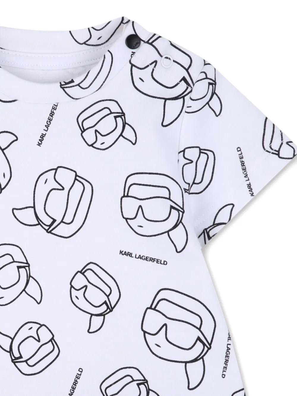 Karl Lagerfeld Kids Romper met korte mouwen Wit
