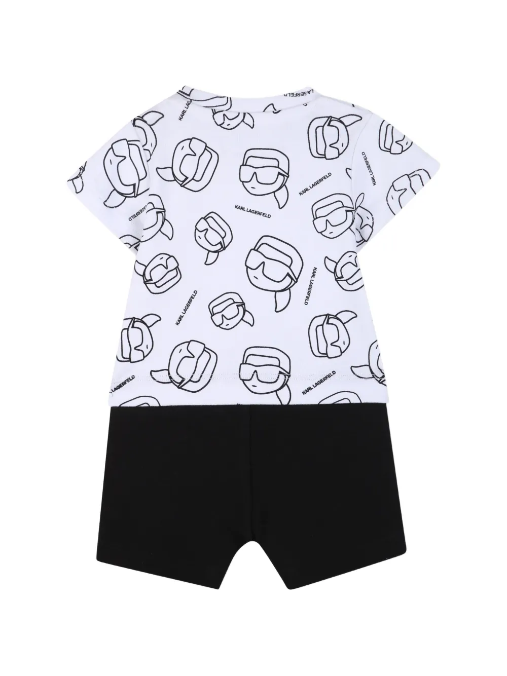 Karl Lagerfeld Kids Romper met korte mouwen Wit