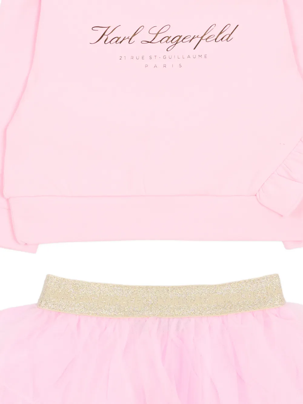  Karl Lagerfeld Kids Ruffled Skirt Set (set Fo Two) - Pink 