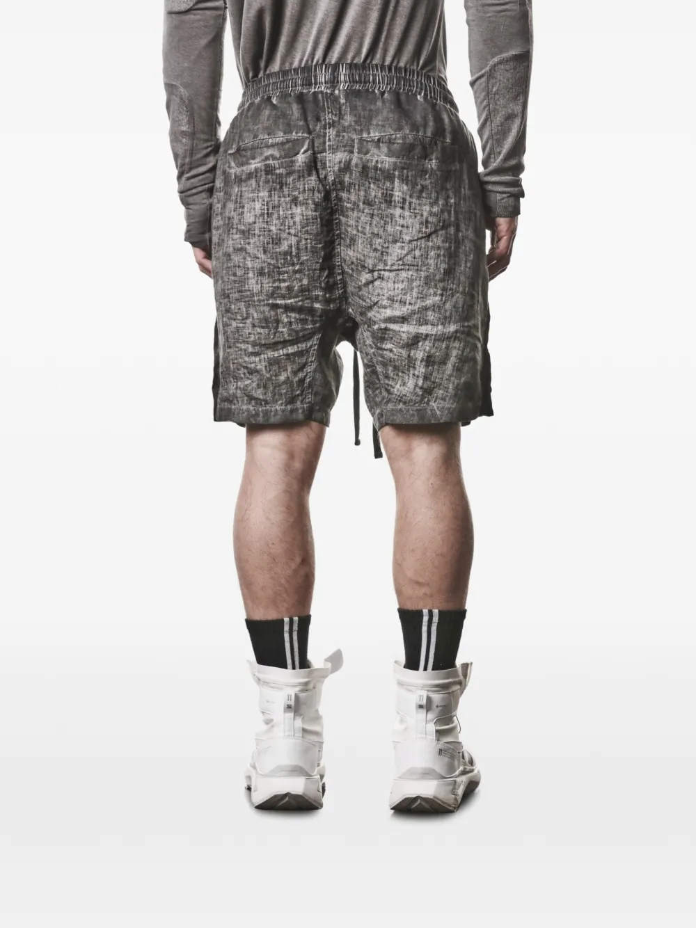  Thom Krom Drawstring Woven Shorts - Grey 