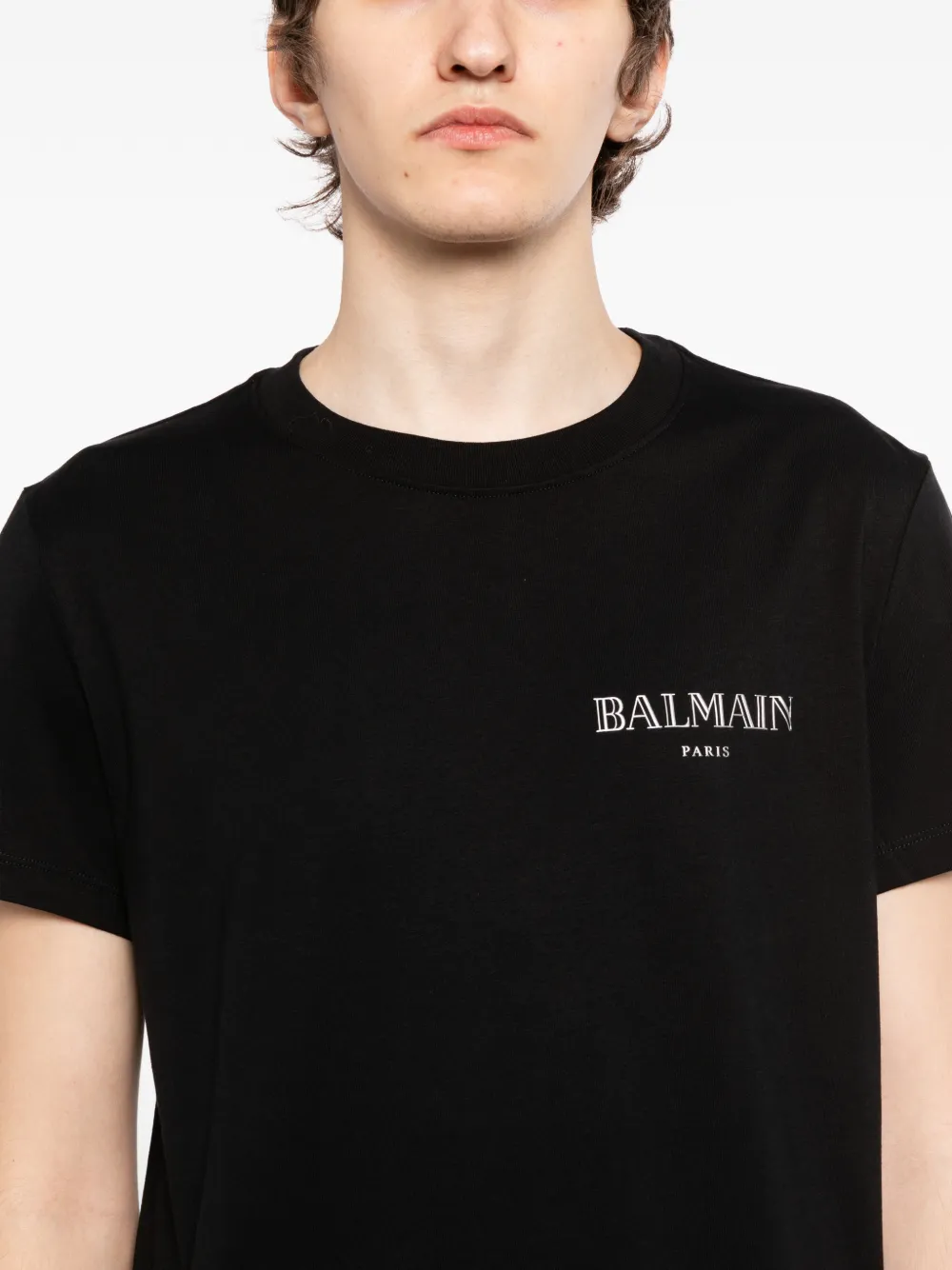 Balmain T-shirt met gel Vintage-logo Zwart