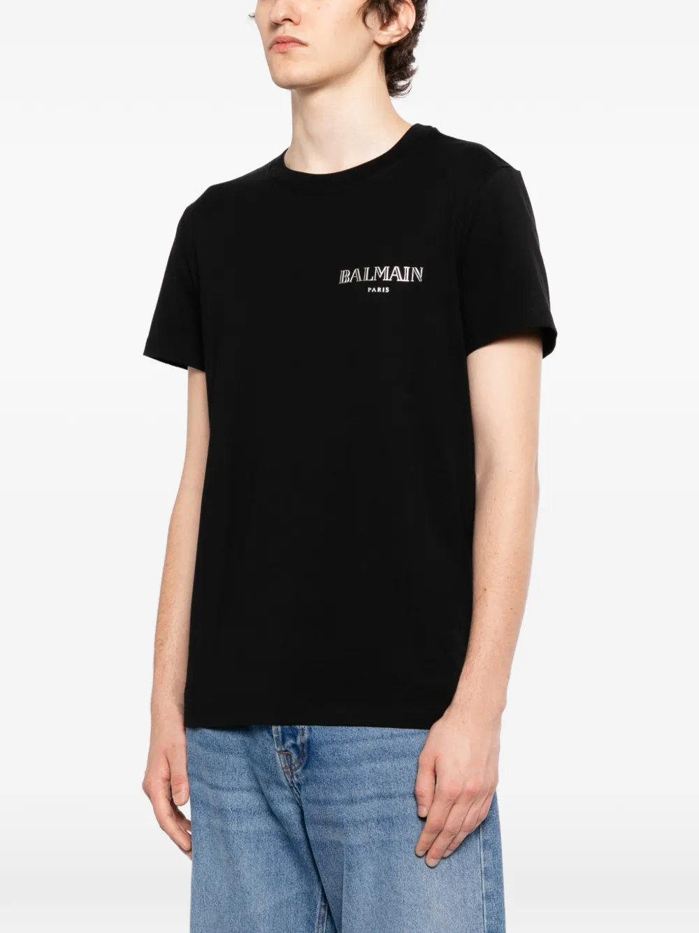 Balmain T-shirt met gel Vintage-logo Zwart