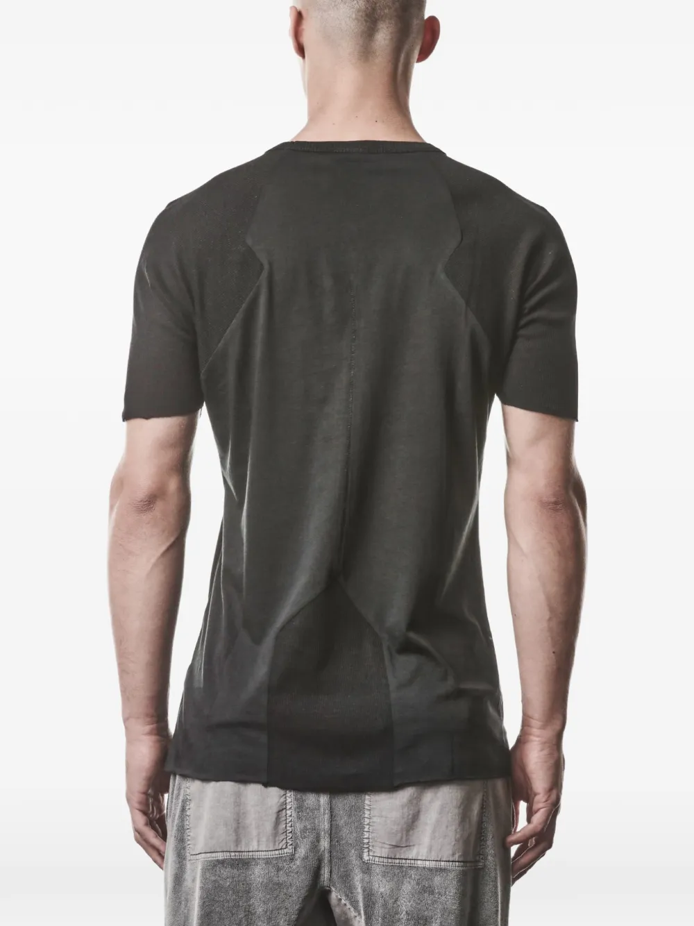  Thom Krom Ribbed-panel T-shirt - Black 