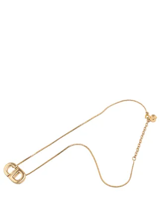 Christian Dior Pre-Owned 20th Century Gold Plated CD Logo Pendant