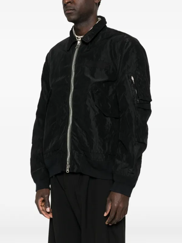 Sacai zip-up Bomber Jacket | Black | FARFETCH JO