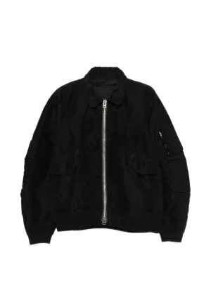 Sacai ジップアップ ボンバージャケット | ブラック | FARFETCH JP