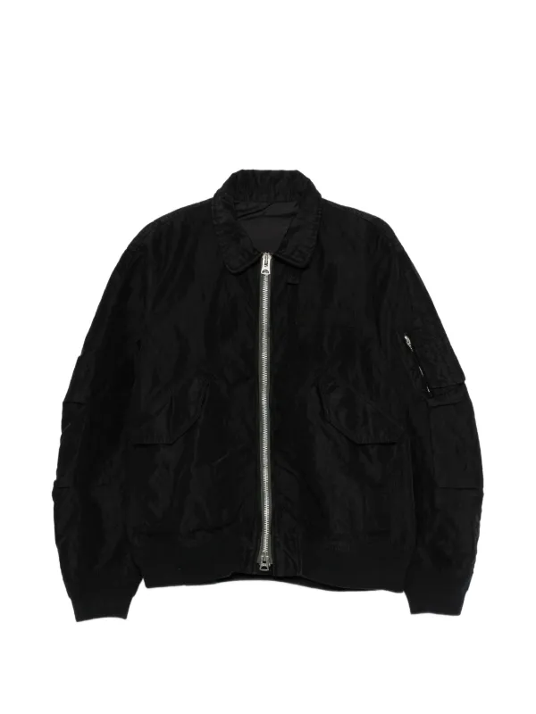 Sacai zip-up Bomber Jacket | Black | FARFETCH JO