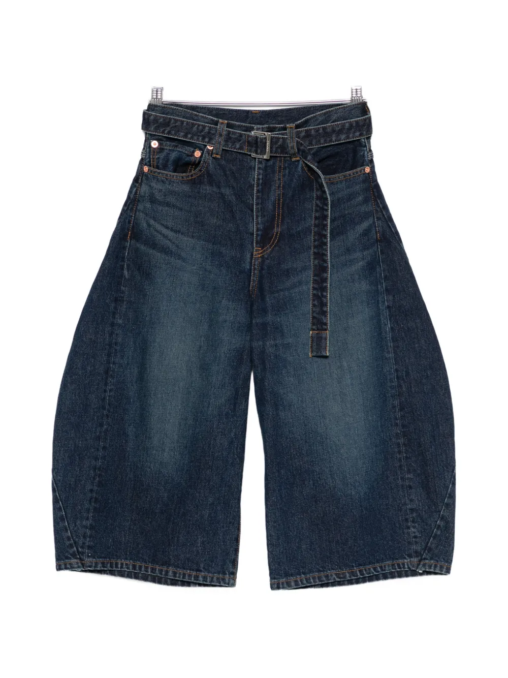 sacai cropped jeans - Blu