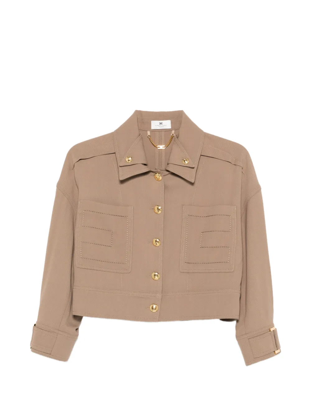 Elisabetta Franchi buttoned chest-pocket jacket - Marrone