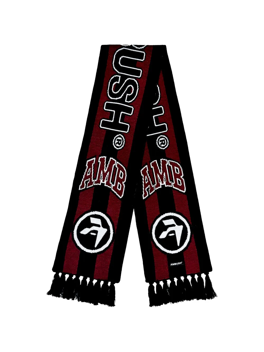 AMBUSH striped logo scarf - Nero