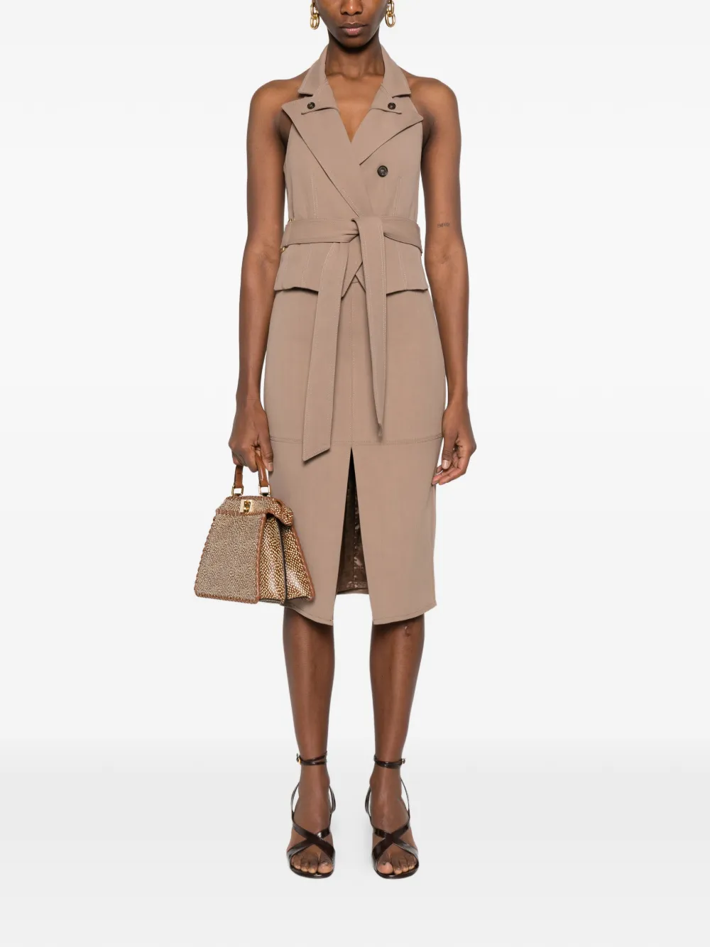  Elisabetta Franchi Double-breasted Waistcoat - Brown 
