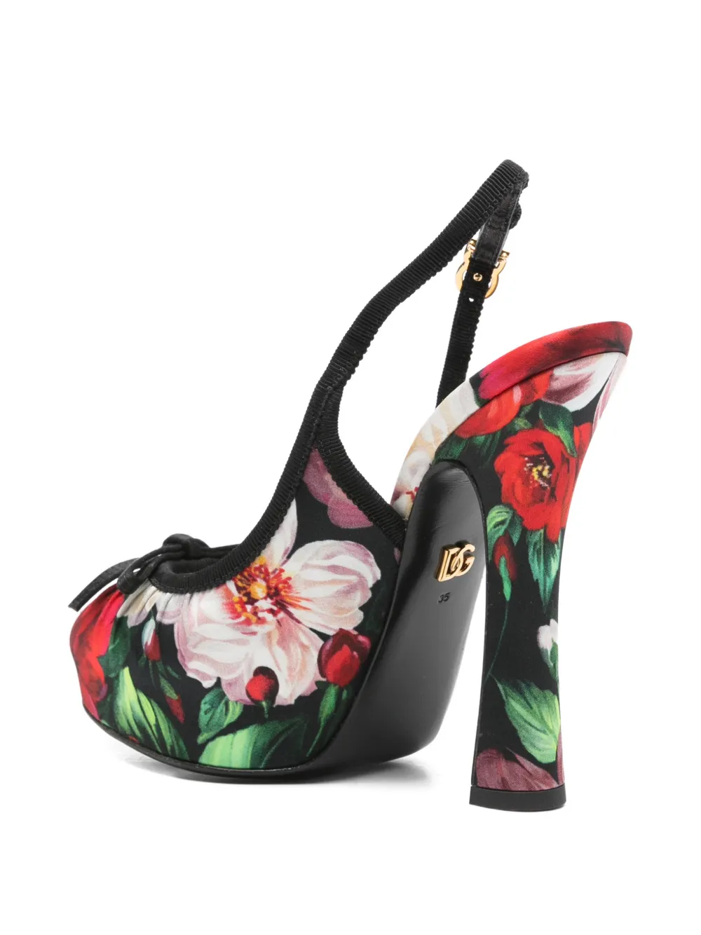 floral-print pumps