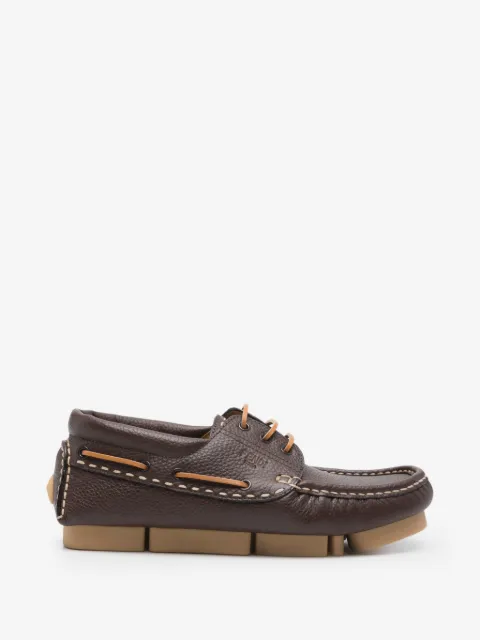 Fendi Pre-Owned lace-up leather boat shoes 