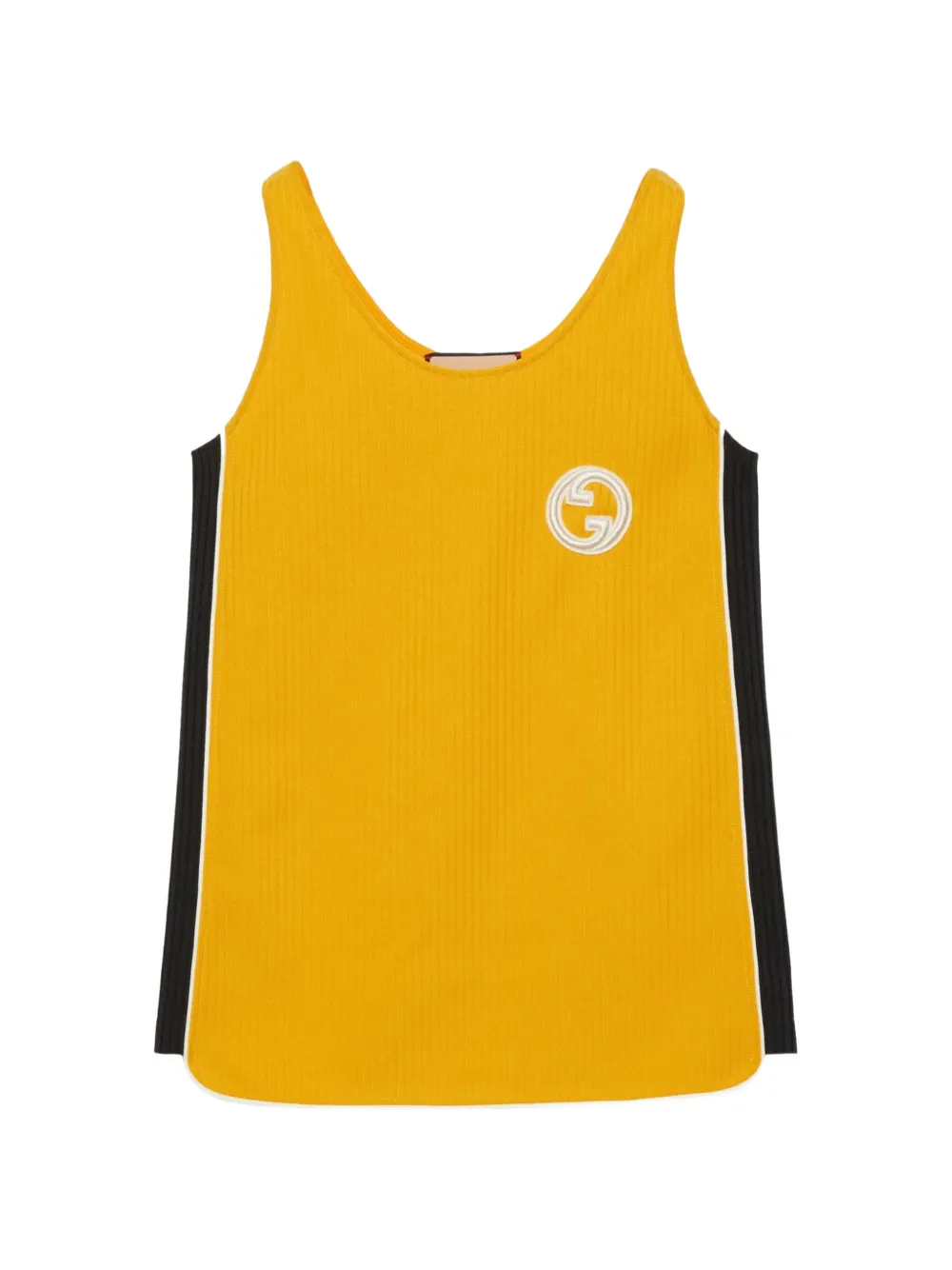 Gucci Pre-Owned logo-embroidered tank top - Giallo