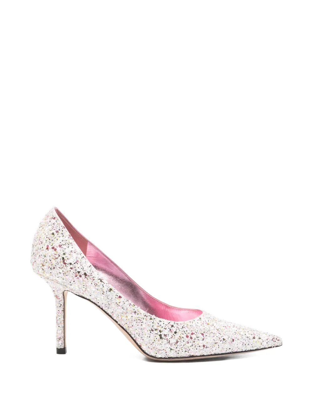 Jimmy Choo Pre-Owned Love glitter pumps - Bianco