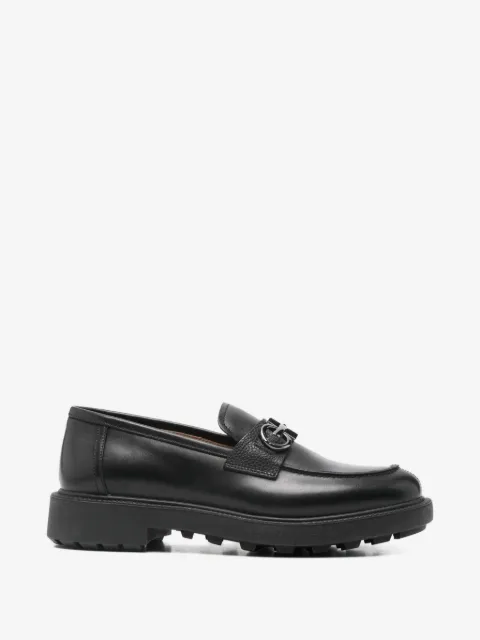 Ferragamo Pre-Owned Gancini-plaque leather loafers