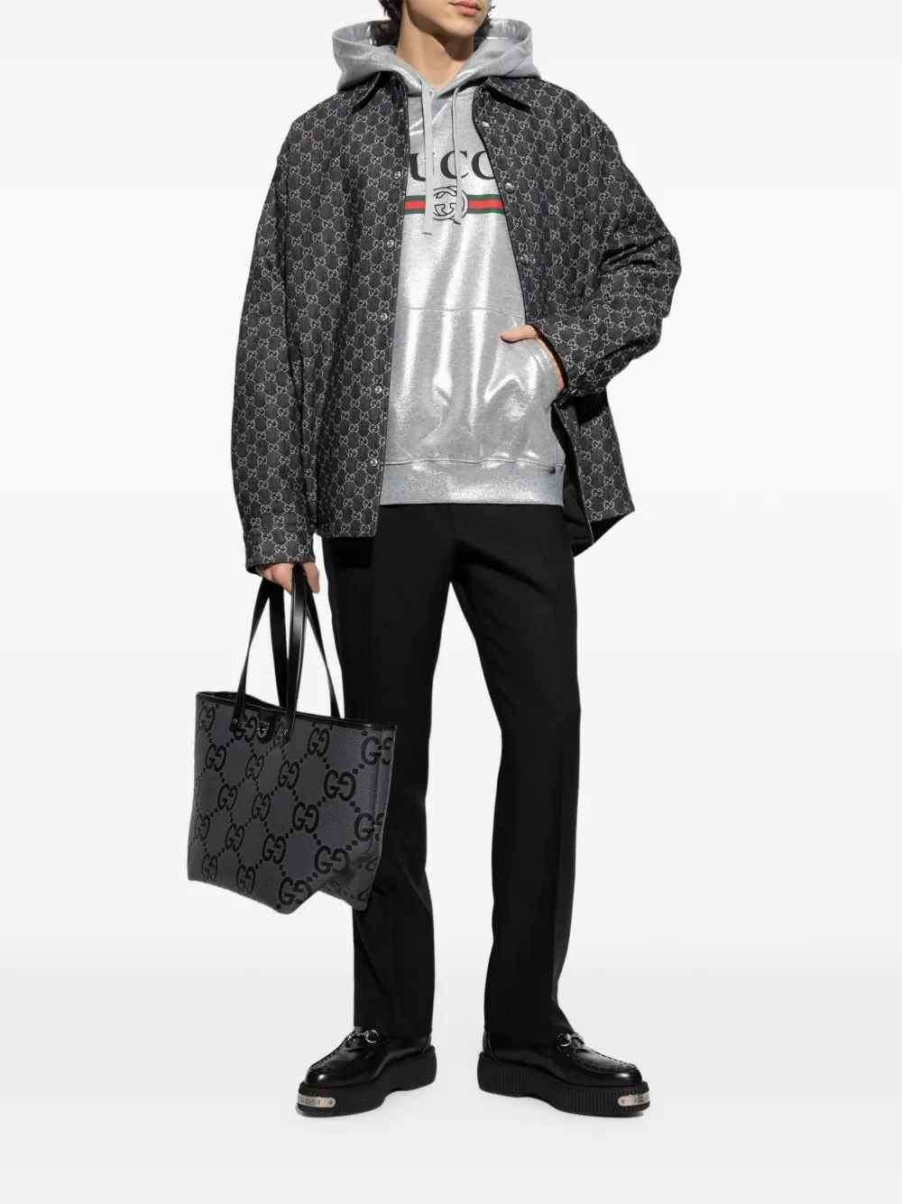 Gucci Pre-Owned logo-print hoodie | Image 2