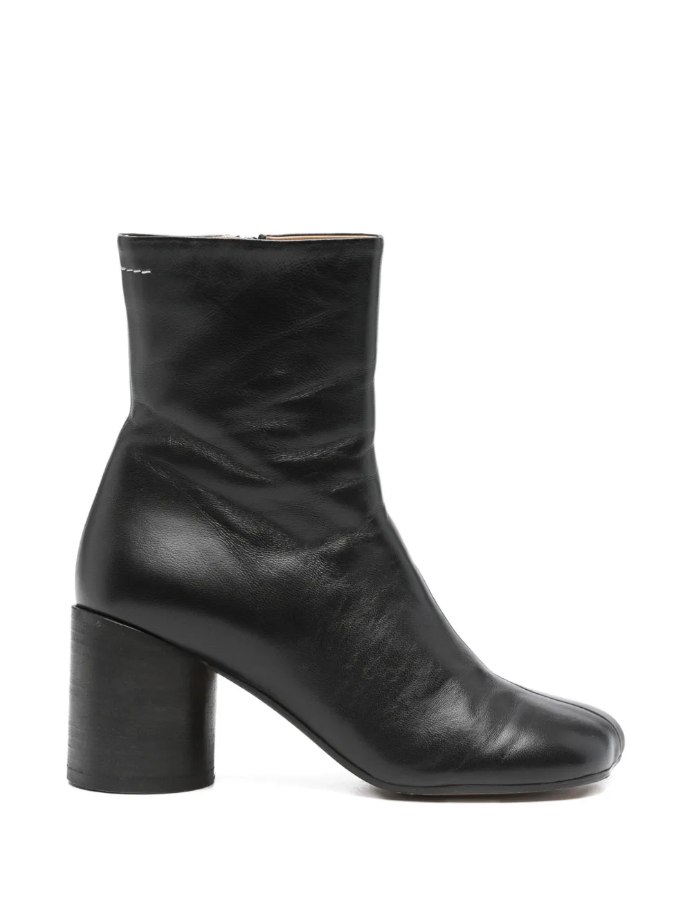 Maison Martin Margiela Pre-Owned side-zip leather ankle boots - Nero