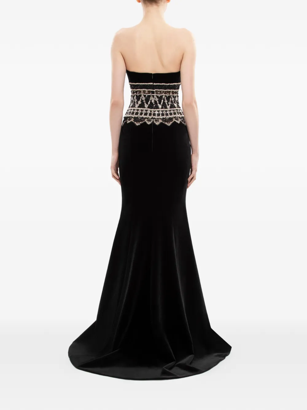 Saiid Kobeisy Strapless jurk Zwart