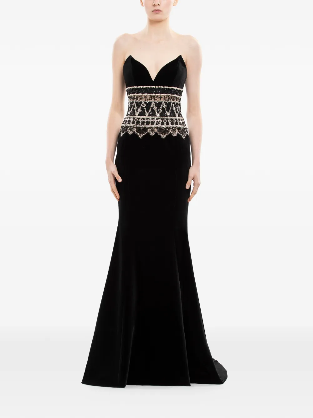 Saiid Kobeisy Strapless jurk Zwart