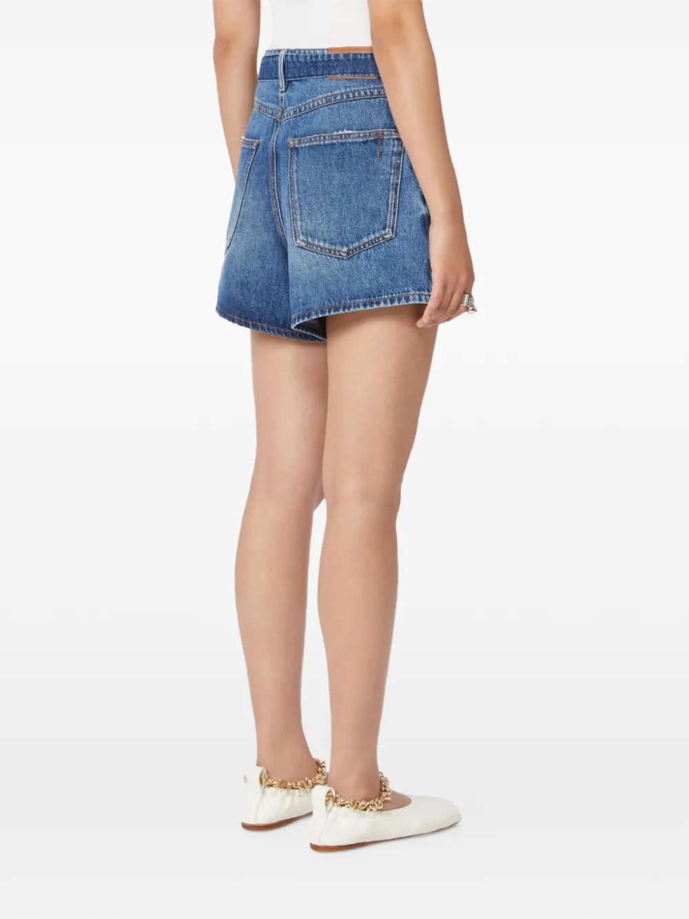  Sportmax Belted Shorts - Blue 