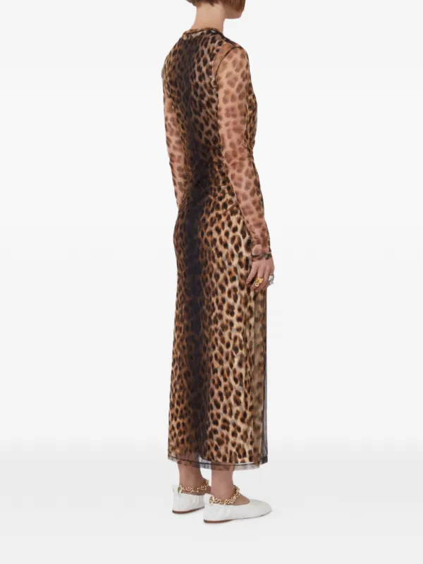 sportmax long sleeve dress Sportmax by Max Mara Blue Chiffon Sheer Long Sleeve Dress