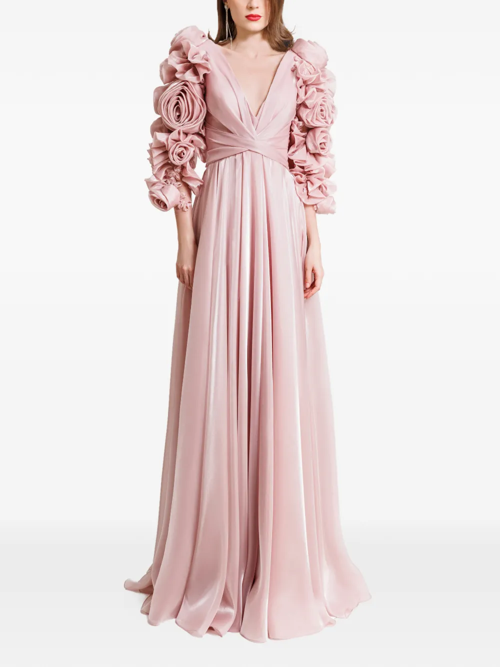 Gemy Maalouf Maxi-jurk met bloemenprint Roze
