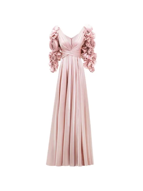Gemy Maalouf floral flared maxi dress