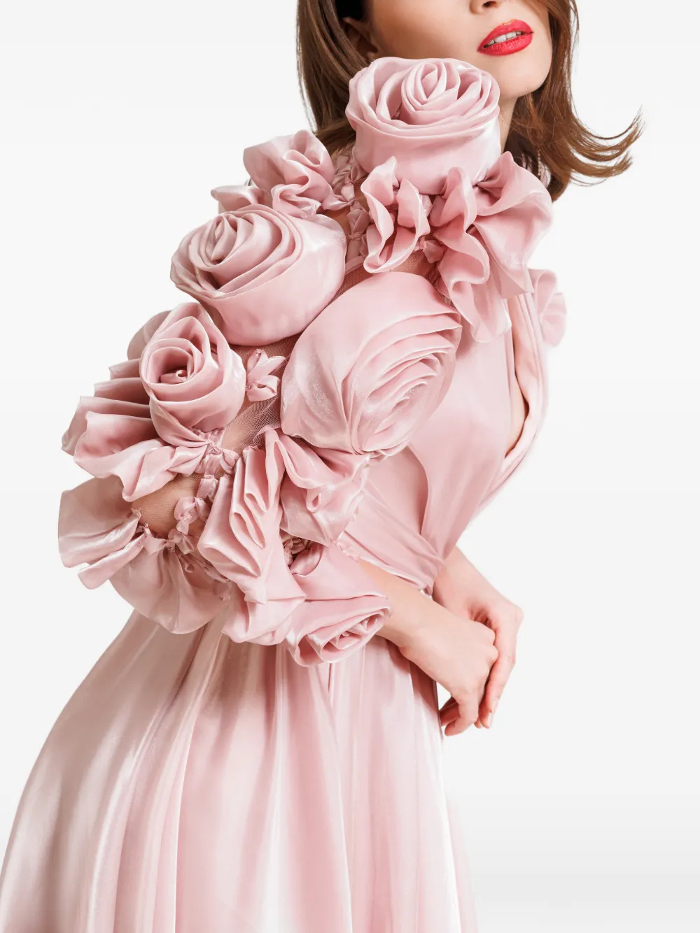 Gemy Maalouf Maxi-jurk met bloemenprint Roze