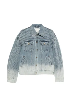 Alexander Wang プリント デニムジャケット | ブルー | FARFETCH JP