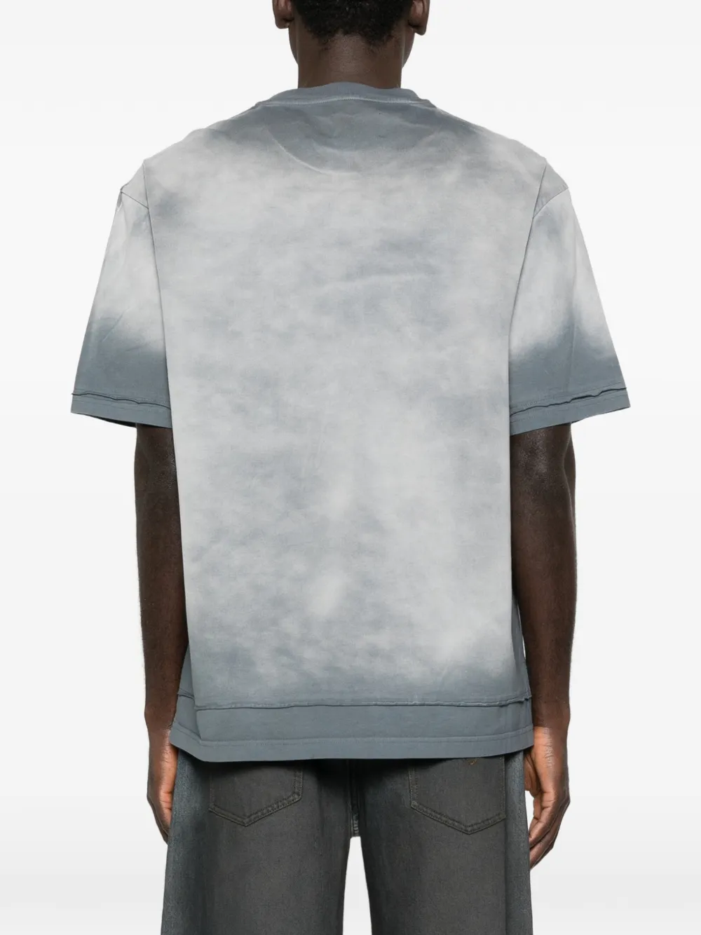 Feng Chen Wang T-shirt met tie-dye print Grijs