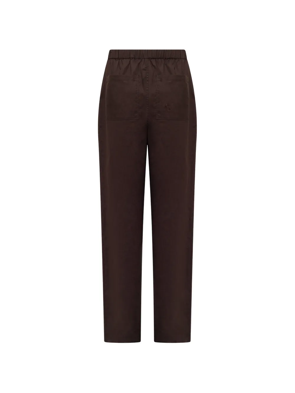 Elasticated-Waistband Front-Pleat Trousers