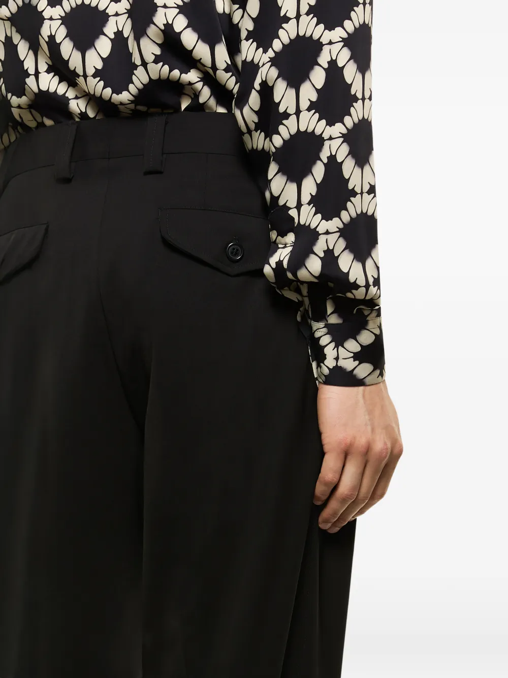 Laneus Broek met knopen Zwart