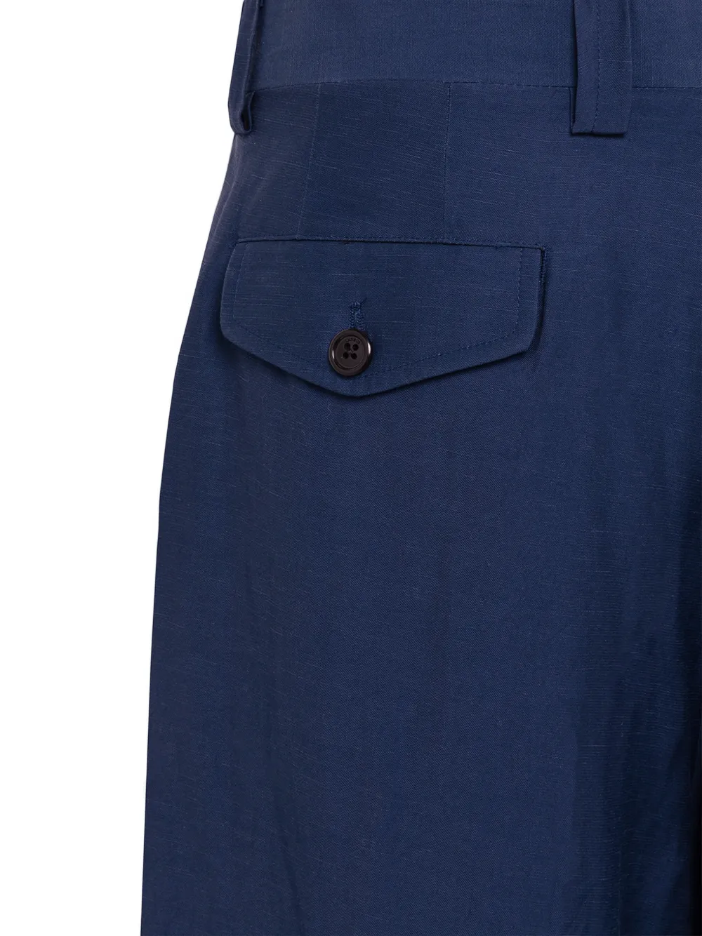 Laneus Broek met klepzak en knopen Blauw