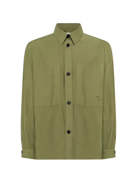 Laneus button embroidered overshirt
