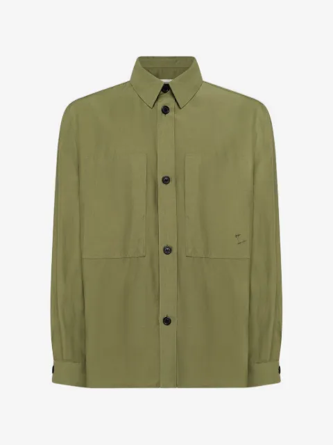 Laneus button embroidered overshirt