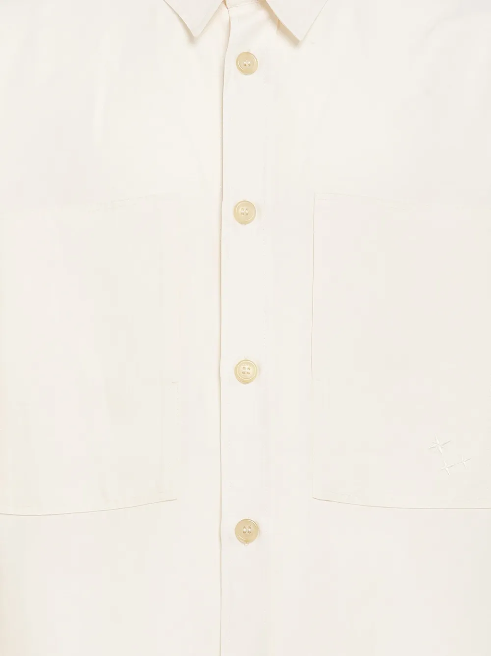 Laneus Shirtjack met zak en knopen Beige