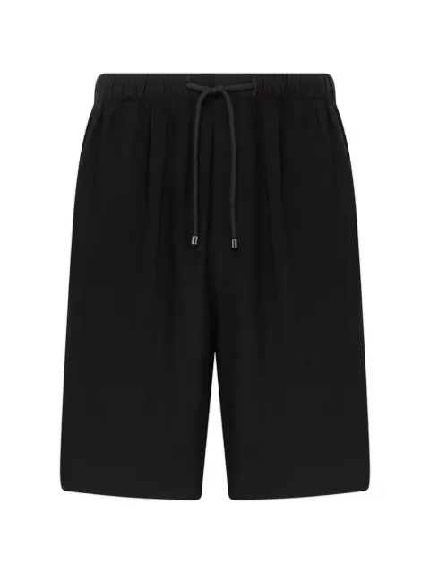 Laneus drawstring embroidered shorts