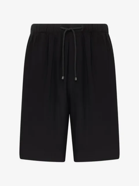Laneus drawstring embroidered shorts