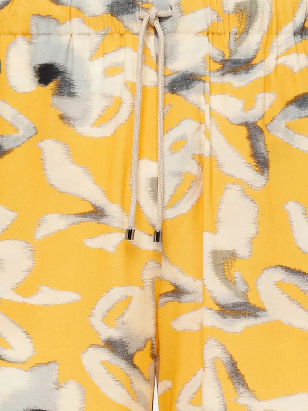 Laneus Shorts met trekkoordsluiting en bloemenprint Geel