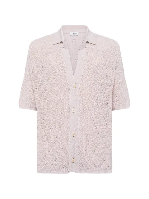 Laneus diamond-pattern cardigan