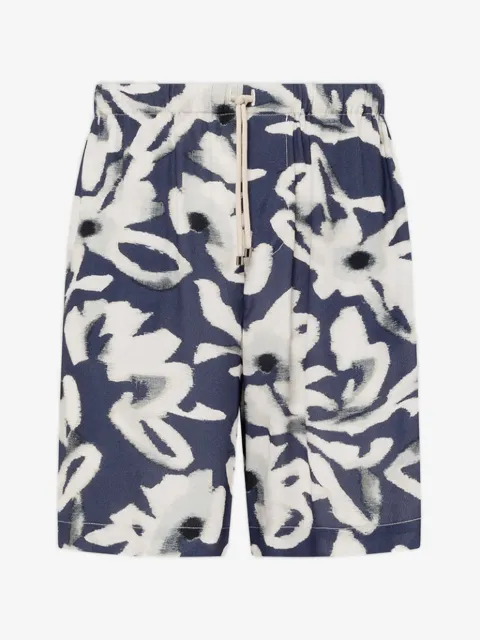 Laneus floral-print drawstring-fastening shorts