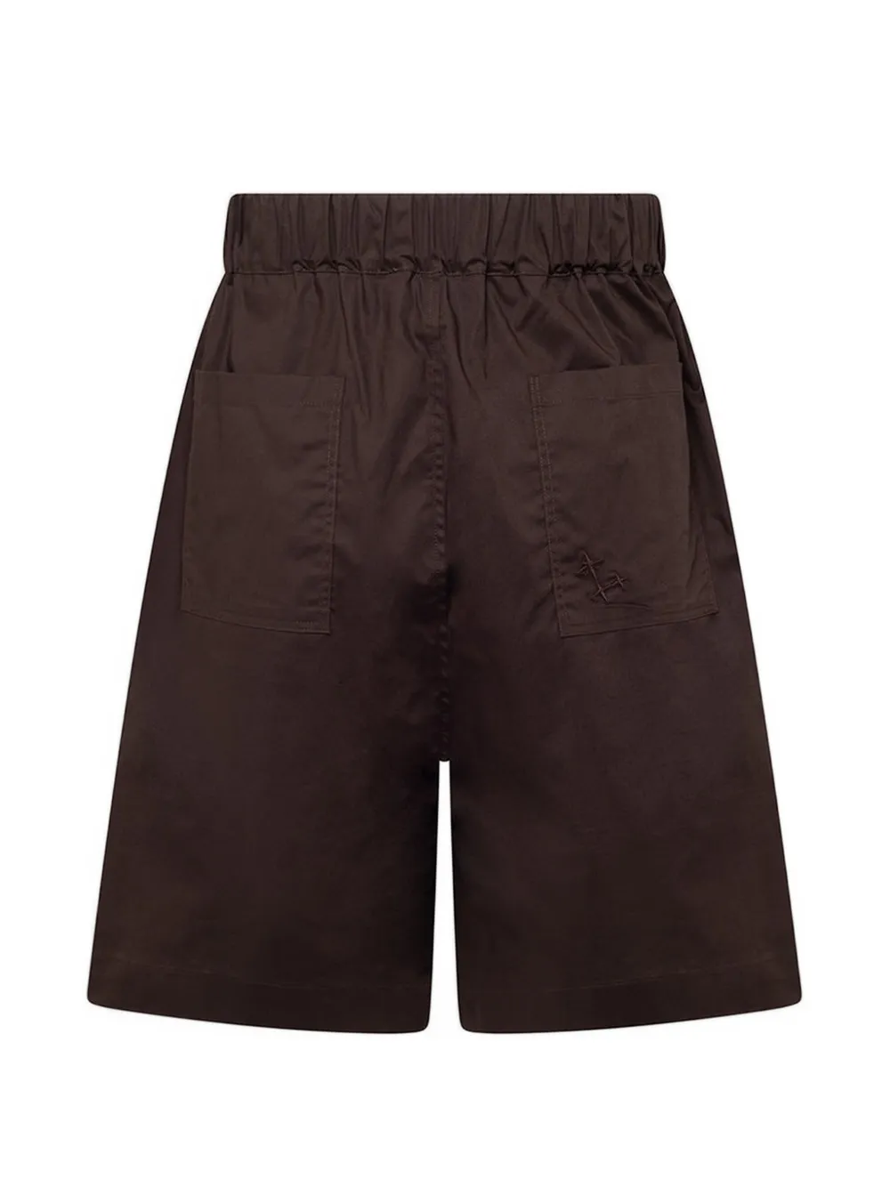 Elasticated-Waist Patch-Pocket Bermuda Shorts