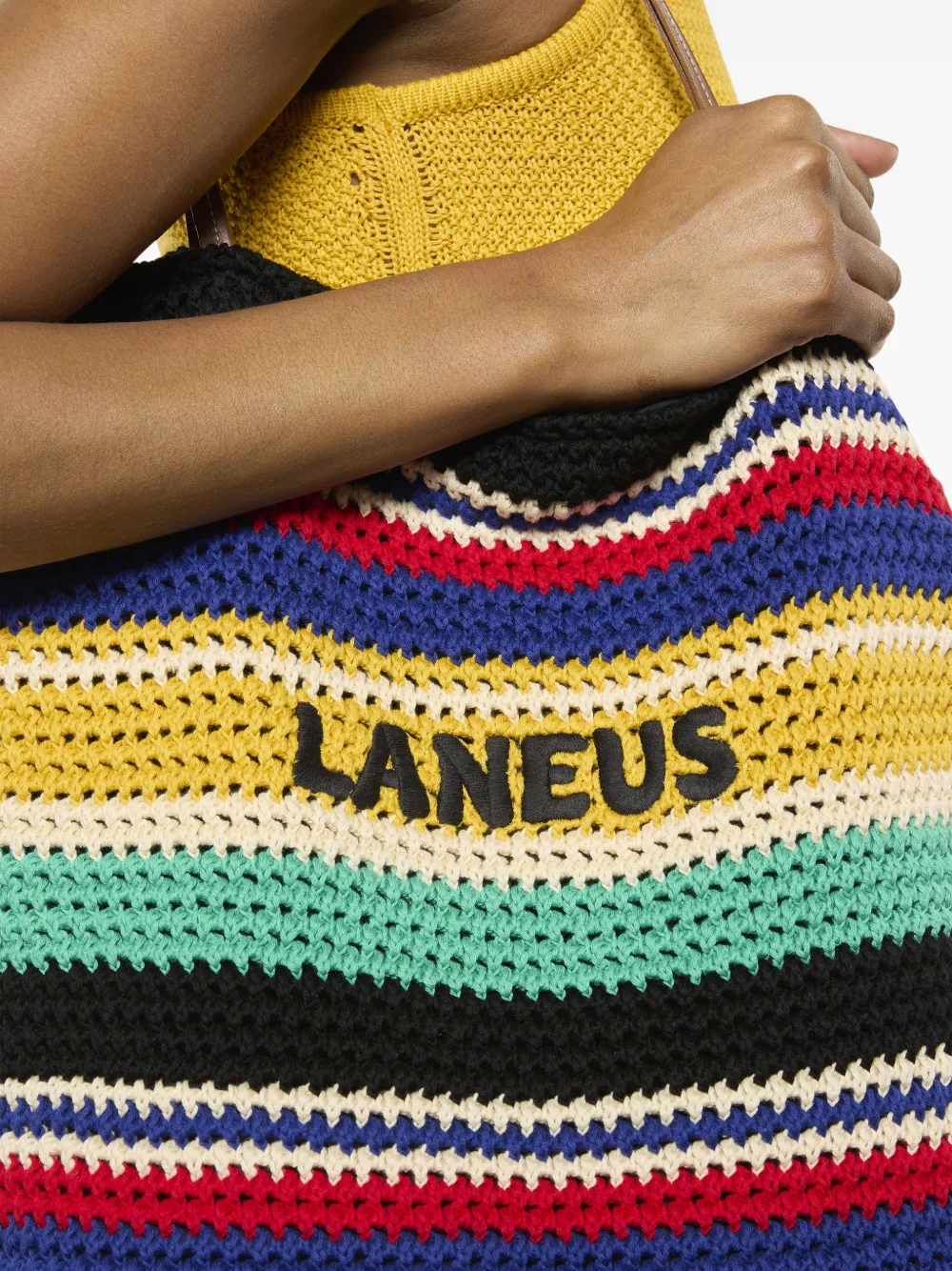 Striped-Pattern Shoulder Bag