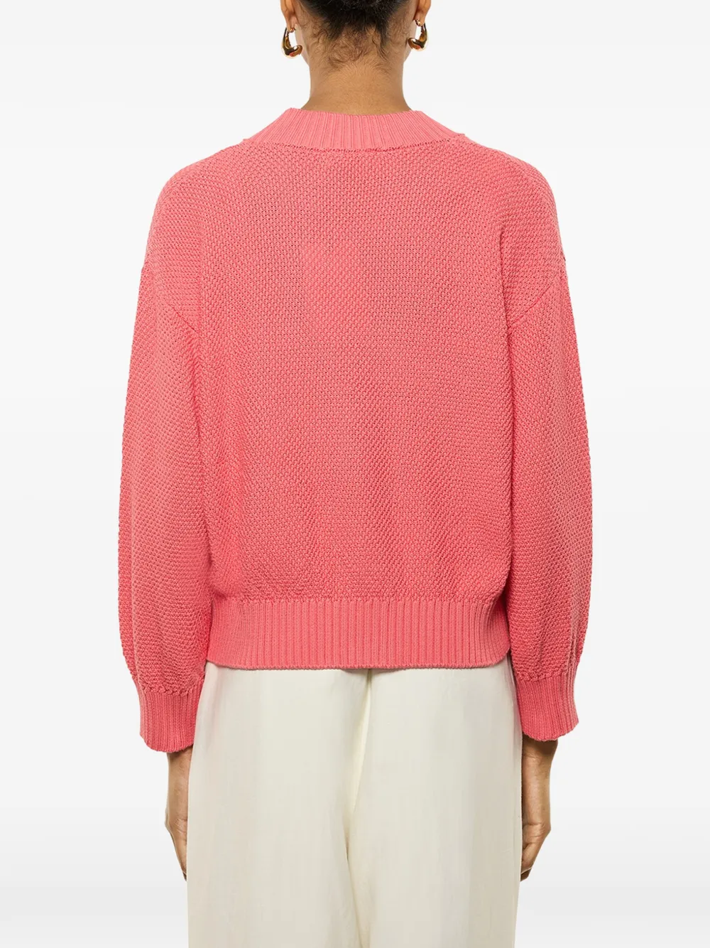  Laneus V-neck Buttoned Cardigan - Pink 