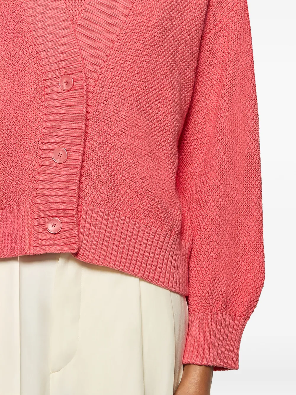 Laneus Vest met knopen en V-hals Roze