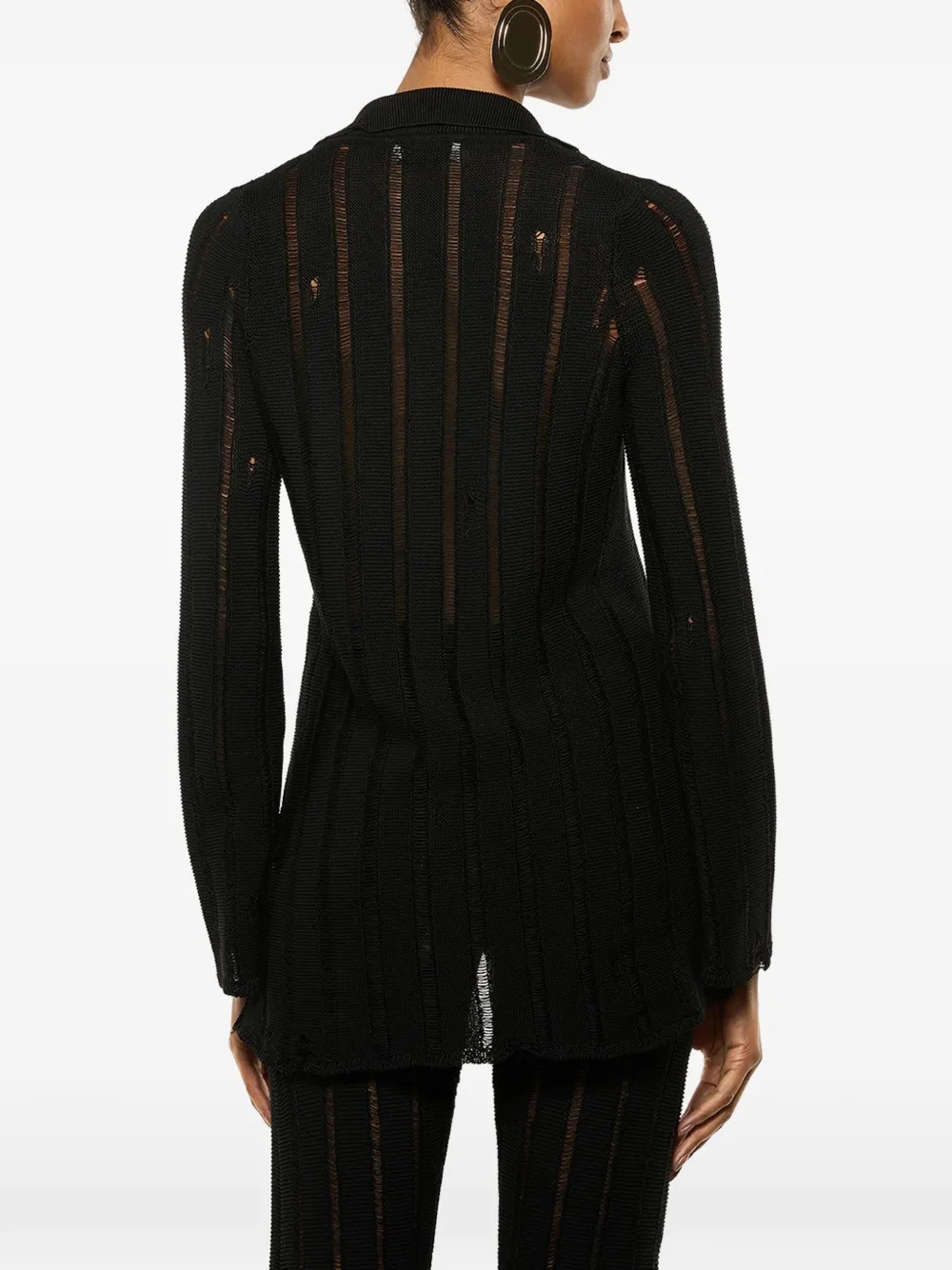 Distressed Knitted Cardigan