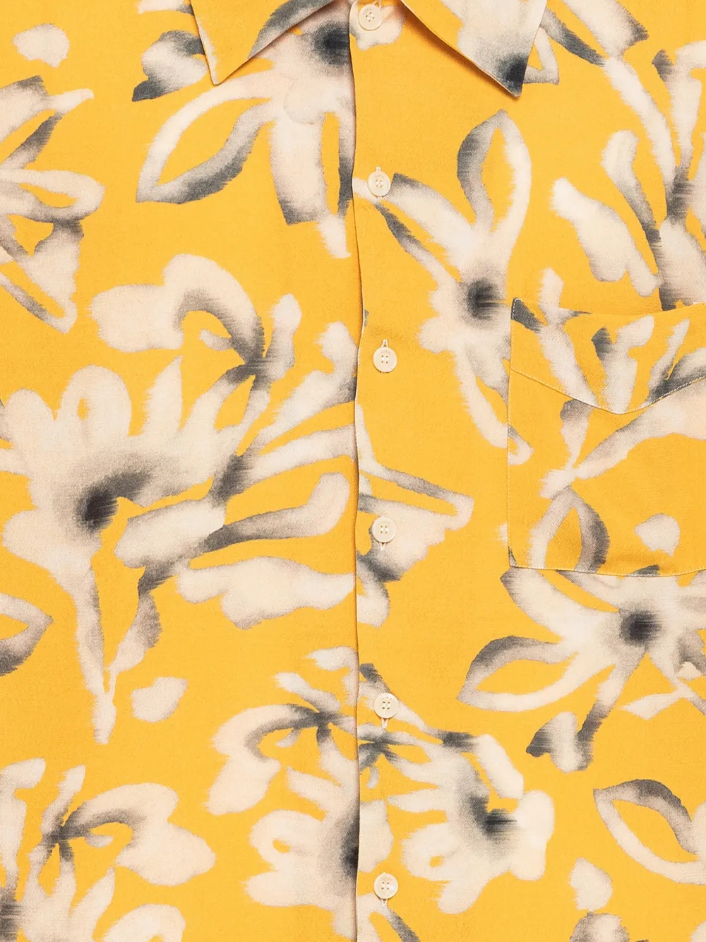  Laneus Floral-pattern Shirt - Yellow 