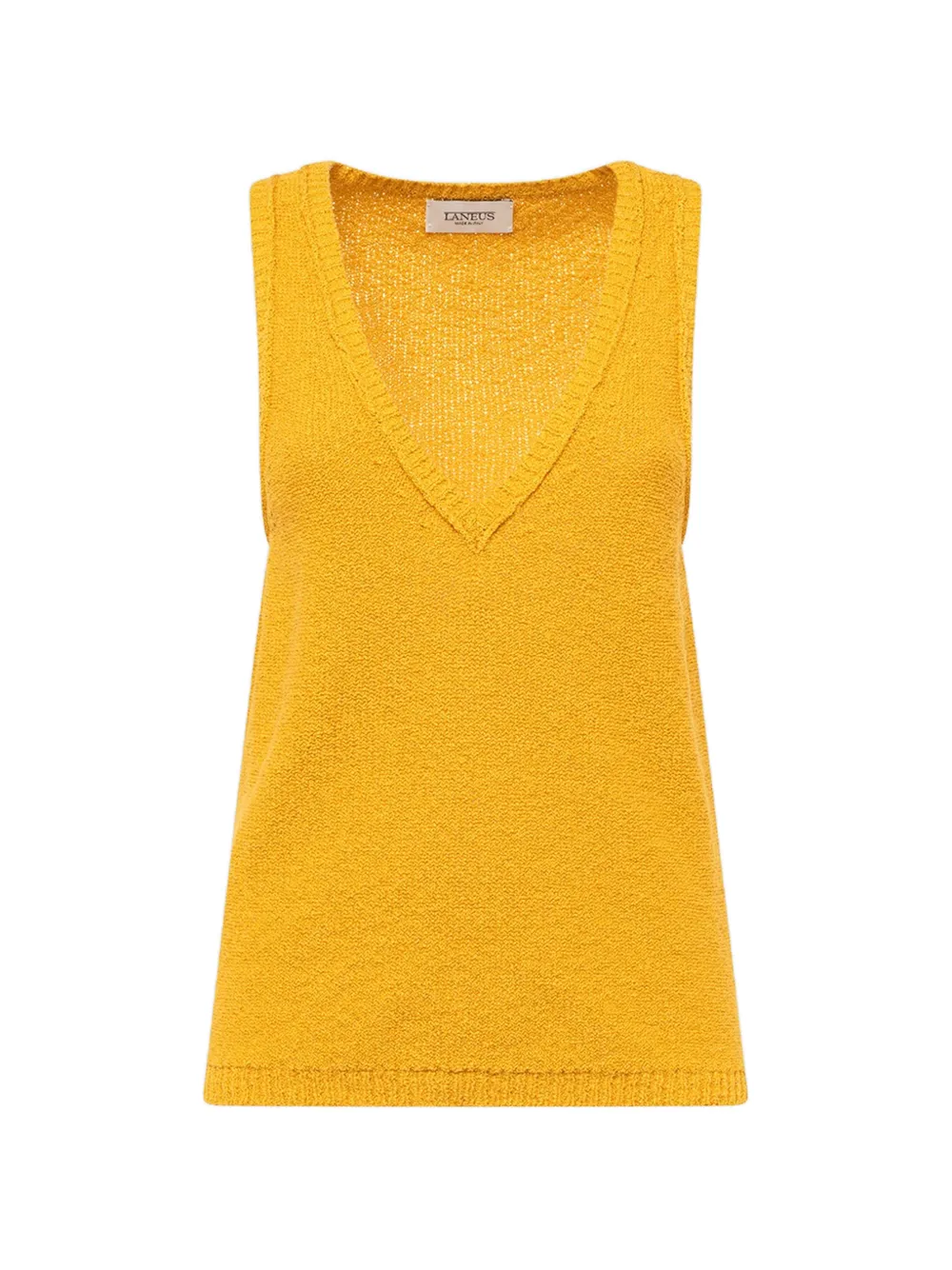 Laneus V-neck knitted sleeveless - Giallo